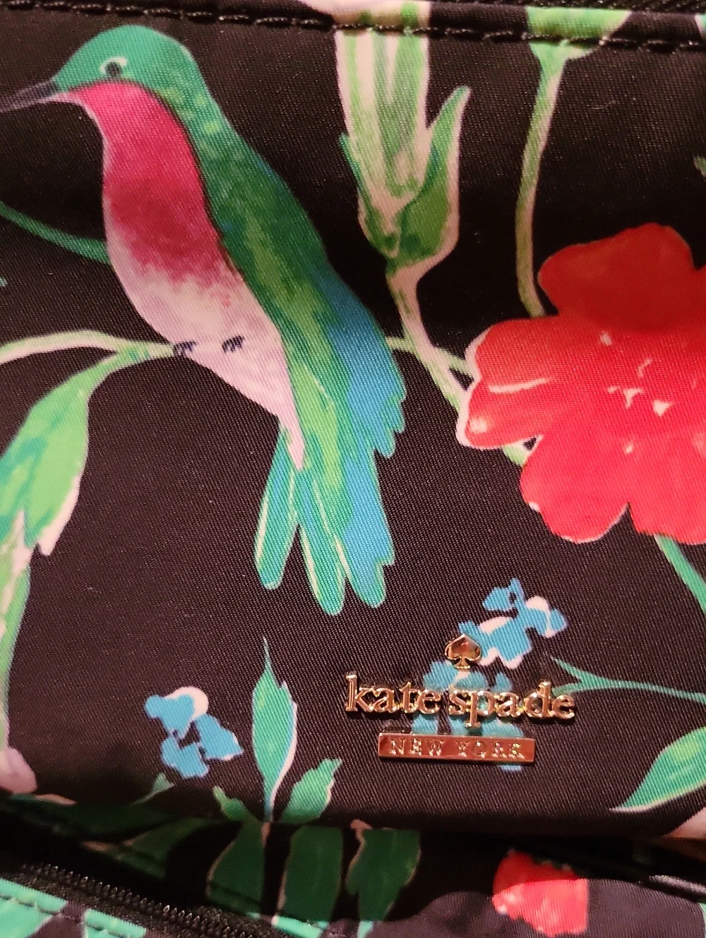 Kate Spade Haring Lane Joelle Cosmetic Case Lunch Box Set Black Hummingbird